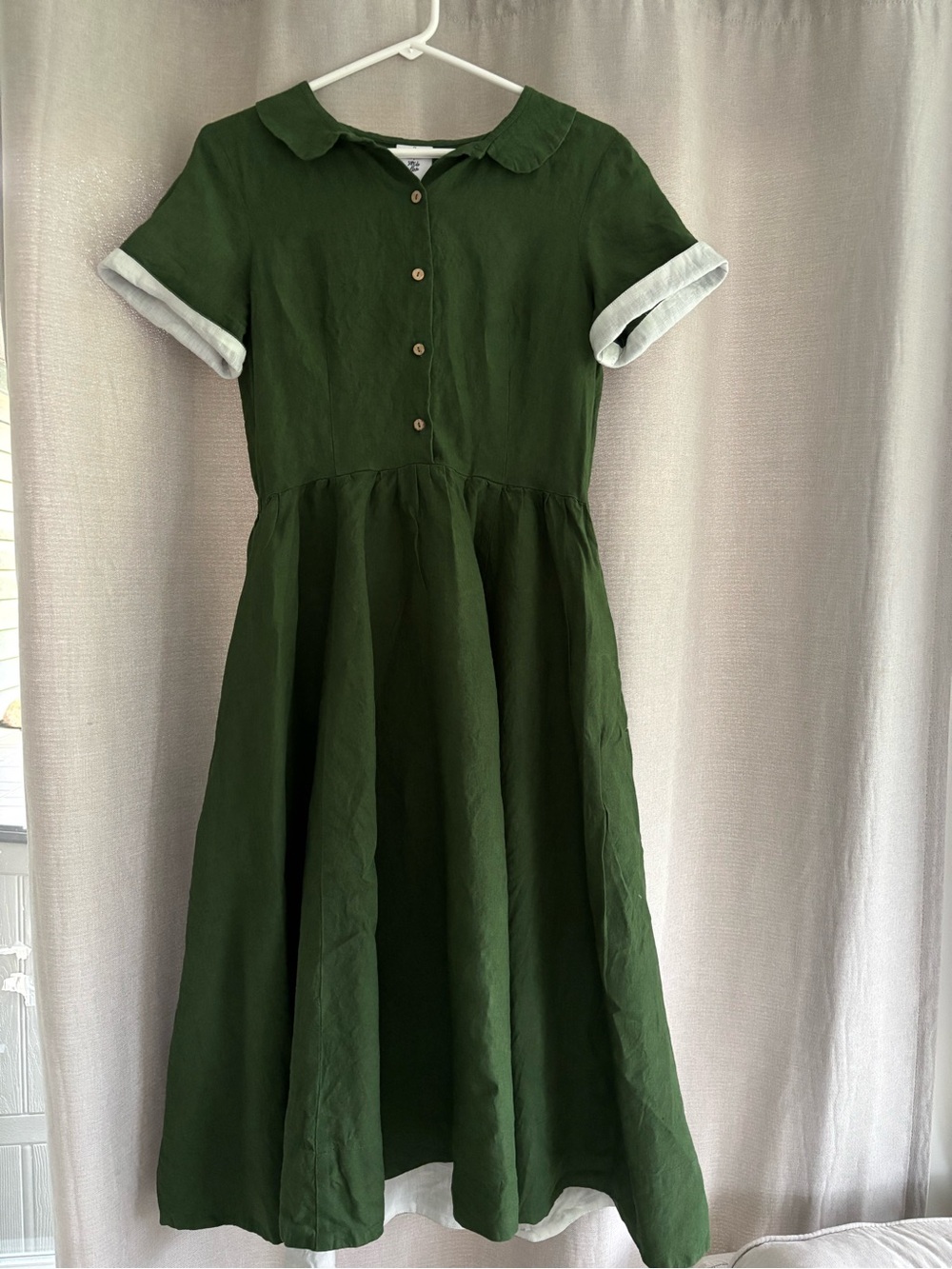 Son de Flor Emerald Green Classic Dress Size Small